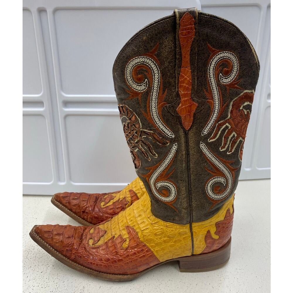 El Alacran De Durango Western scorpion crocodile boots 30 (12-12.5) - Picture 2 of 9